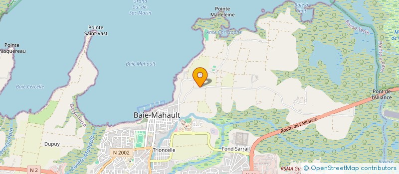 localisation de l'entreprise VSART BTP à BAIE MAHAULT