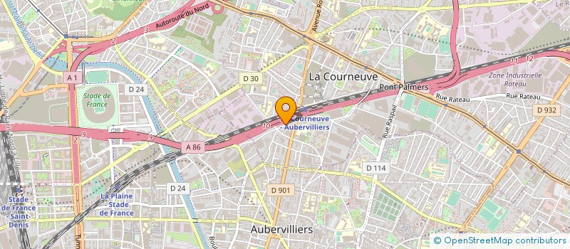localisation de l'entreprise VSN SUPERMARCHE à LA COURNEUVE