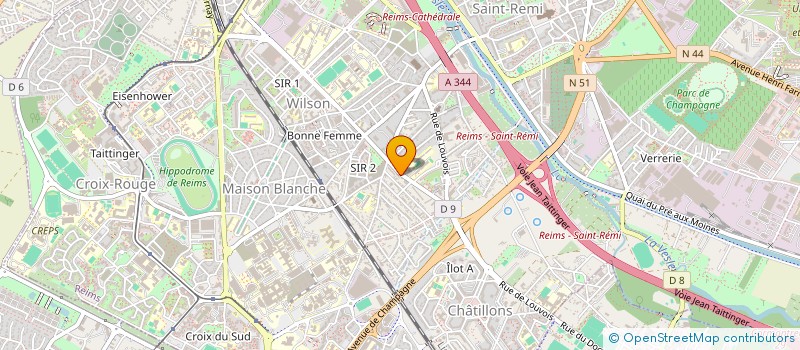 localisation de l'entreprise VT IMMO  REIMS