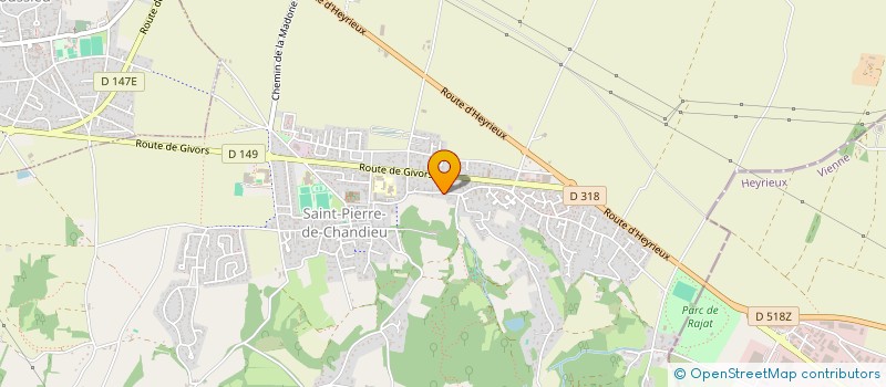 localisation de l'entreprise VT2I  SAINT-PIERRE-DE-CHANDIEU