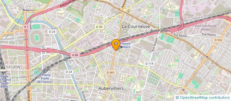 localisation de l'entreprise VTC AIRPORT à LA COURNEUVE