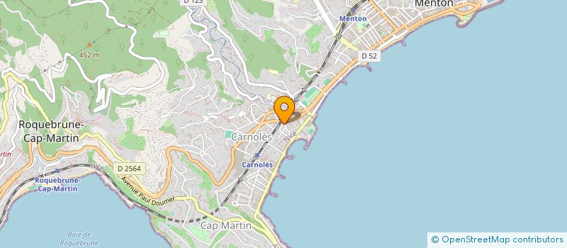localisation de l'entreprise VTC AZUR RIVIERA à ROQUEBRUNE-CAP-MARTIN