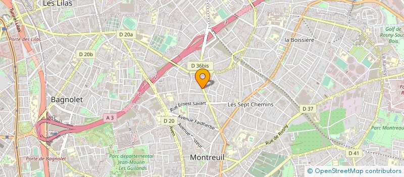 localisation de l'entreprise VTC CONSTRUCTION à MONTREUIL