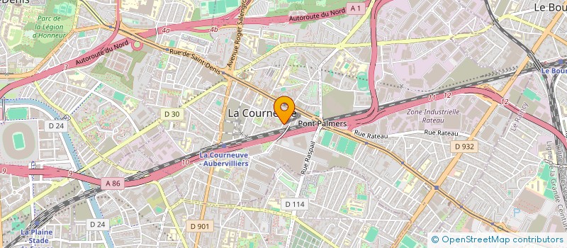 localisation de l'entreprise VTC ET ENTREPRENEURIAT à LA COURNEUVE