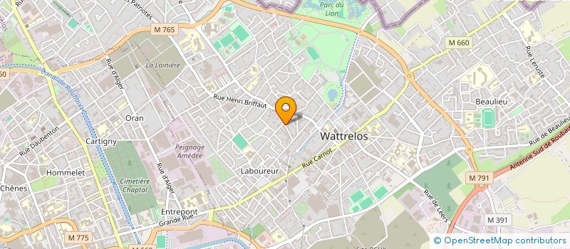 localisation de l'entreprise VTC EXPRESS 59  WATTRELOS