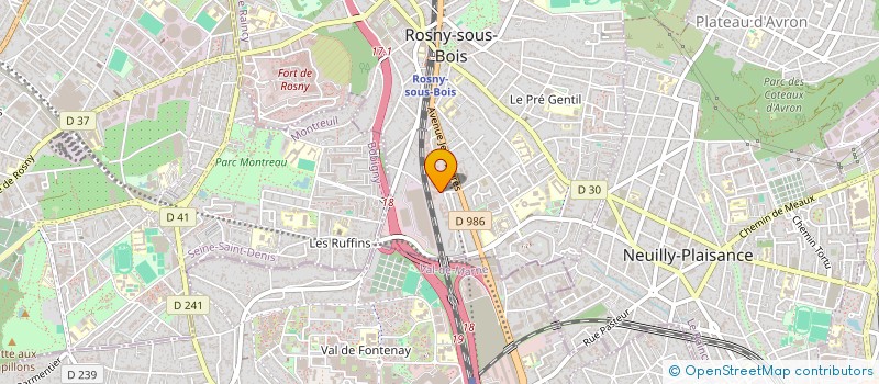 localisation de l'entreprise VTC ROSNY à ROSNY-SOUS-BOIS