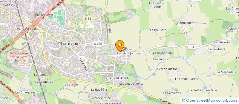 localisation de l'entreprise VTC TASOUEV  CHANTEPIE