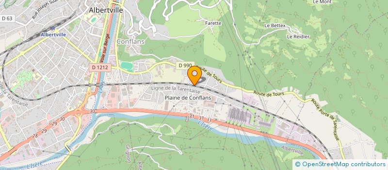 localisation de l'entreprise VTC/TAXI M & WHITE  ALBERTVILLE