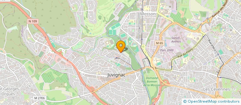 localisation de l'entreprise VTC TOUTES DISTANCES  JUVIGNAC