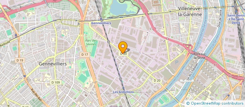 localisation de l'entreprise VTCAM FORMATION à GENNEVILLIERS