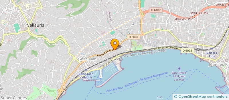 localisation de l'entreprise VTCAR à VALLAURIS
