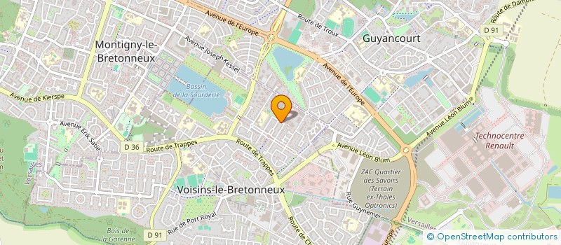 localisation de l'entreprise VTCNOIR-TRANSPORT à VOISINS-LE-BRETONNEUX