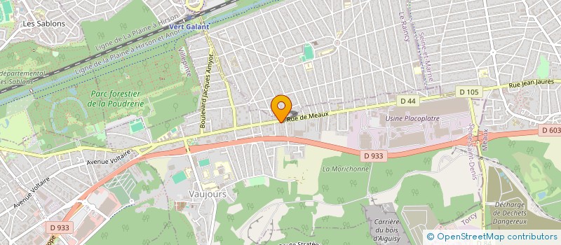 localisation de l'entreprise VTCPARICI  VAUJOURS