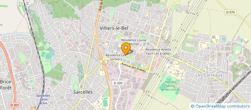 localisation de l'entreprise VTM  VILLIERS-LE-BEL