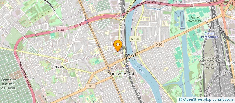 localisation de l'entreprise VTM TRANSPORTS à CHOISY-LE-ROI