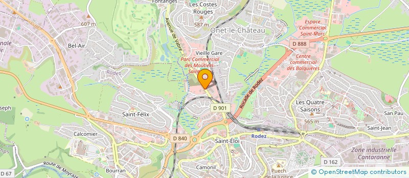 localisation de l'entreprise VTO VOYAGES à RODEZ
