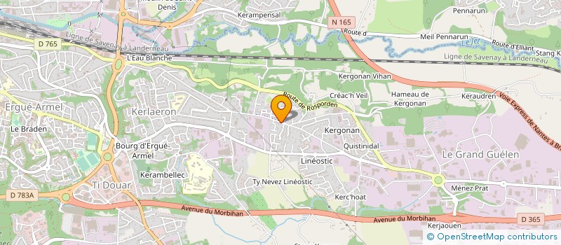 localisation de l'entreprise VTS à QUIMPER