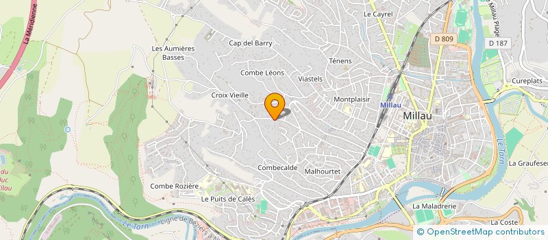 localisation de l'entreprise VTT JONQUET HOLDING  MILLAU