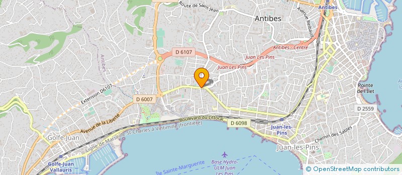 localisation de l'entreprise VTTAS à ANTIBES