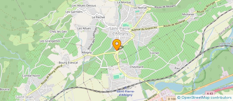 localisation de l'entreprise VU D'ICI  SAINT-PIERRE-D'ALBIGNY