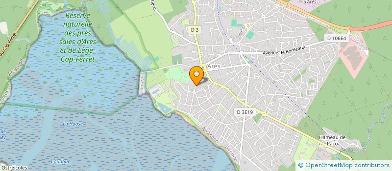 localisation de l'entreprise VUE BASSIN  ARES