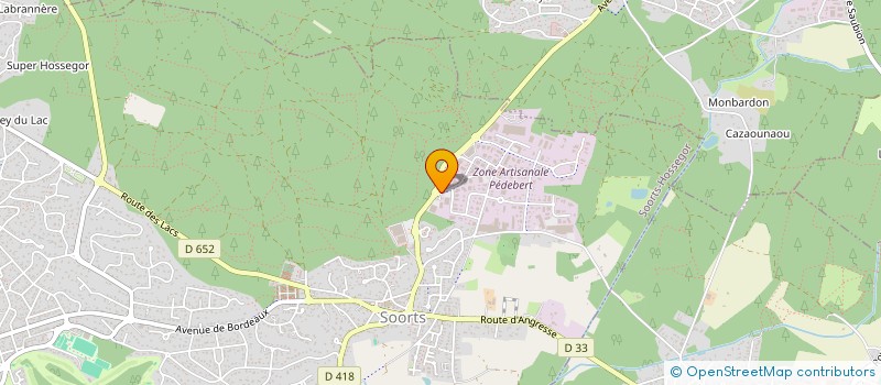 localisation de l'entreprise VUE EXTERIEURE  SOORTS-HOSSEGOR