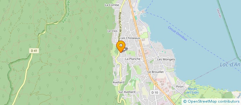 localisation de l'entreprise VUE LAC LODGES  SEVRIER