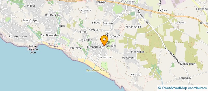 localisation de l'entreprise VUE OCEAN  PLOUHINEC