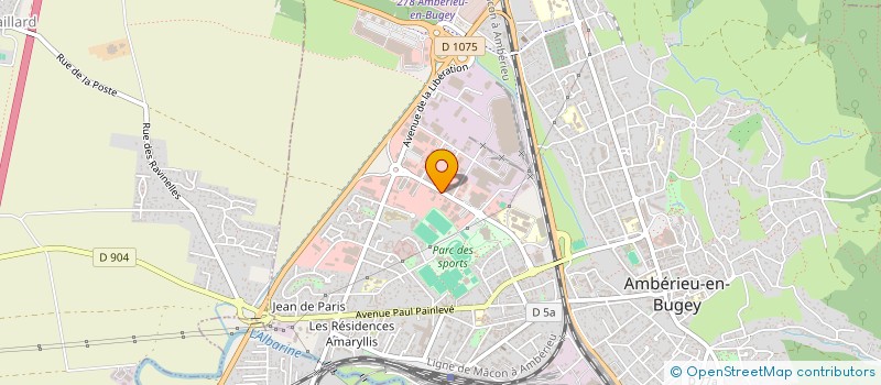 localisation de l'entreprise VULCA PNEUS à AMBERIEU-EN-BUGEY