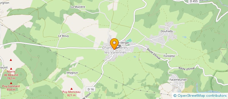 localisation de l'entreprise VULCANO COUNTRY  CHARBONNIERES-LES-VARENNES