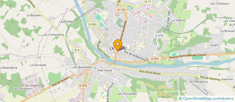 localisation de l'entreprise VV.OPTIC  LE BLANC