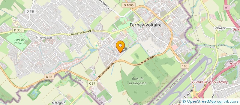 localisation de l'entreprise VV TRANS EUROPE à FERNEY-VOLTAIRE
