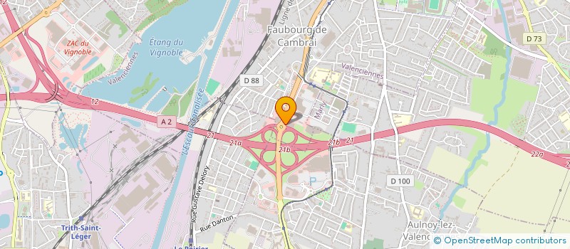 localisation de l'entreprise VVA à VALENCIENNES