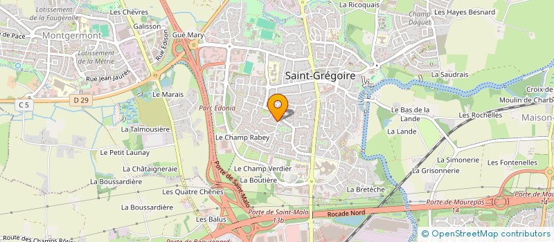 localisation de l'entreprise VZH  SAINT-GREGOIRE