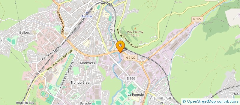 localisation de l'entreprise W 15 à AURILLAC