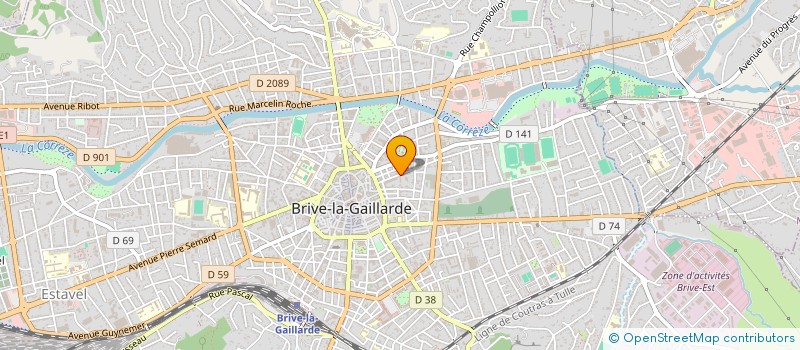 localisation de l'entreprise W 19 à BRIVE-LA-GAILLARDE