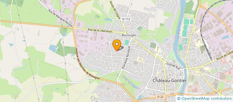 localisation de l'entreprise W.A à CHATEAU-GONTIER-SUR-MAYENNE