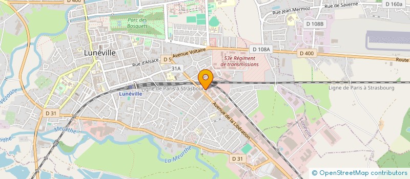 localisation de l'entreprise W.A.E.  LUNEVILLE