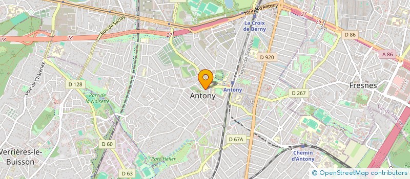 localisation de l'entreprise W'ALTER EGO à ANTONY