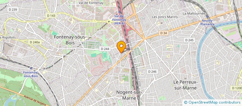 localisation de l'entreprise W & B  NOGENT-SUR-MARNE