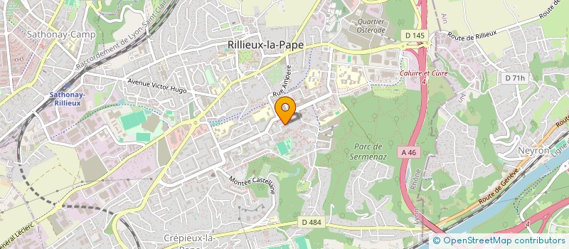 localisation de l'entreprise W.CLUB RILLIEUX  VILLEURBANNE