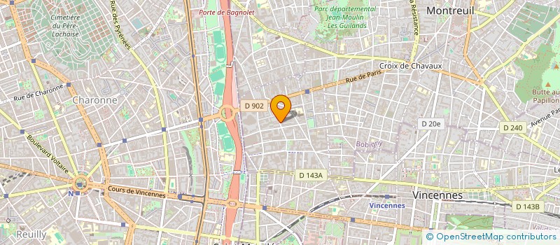 localisation de l'entreprise W COMPANY à MONTREUIL