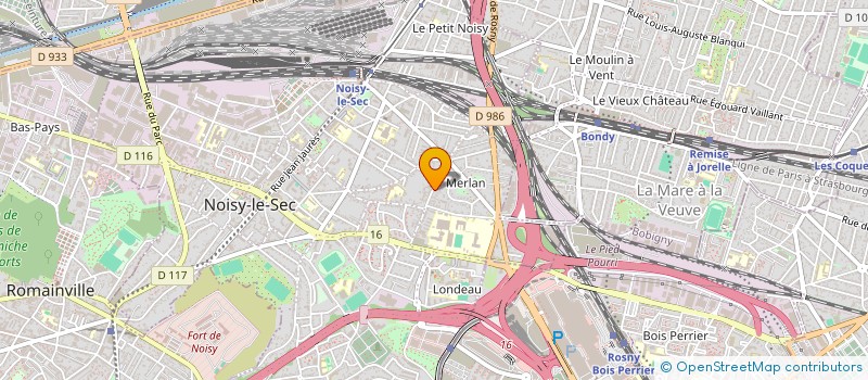 localisation de l'entreprise W CONSTRUCT à NOISY-LE-SEC