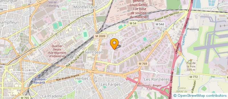 localisation de l'entreprise W&D à CLERMONT-FERRAND