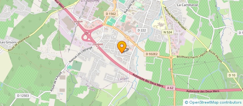 localisation de l'entreprise W.E.B CONSTRUCTIONS à LANGON