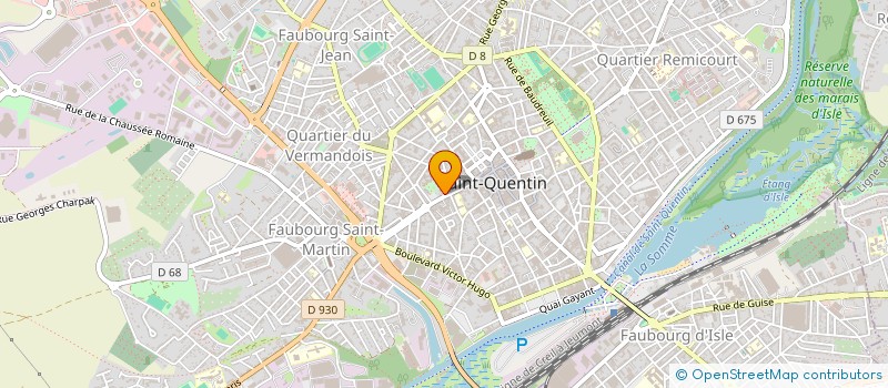 localisation de l'entreprise W ET CO à SAINT-QUENTIN
