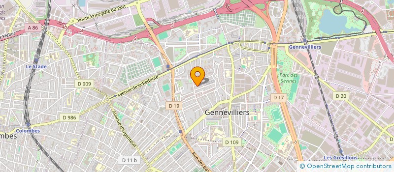 localisation de l'entreprise W.F IMMO  GENNEVILLIERS