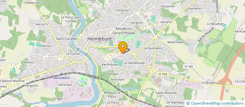 localisation de l'entreprise W.G.S.  HENNEBONT