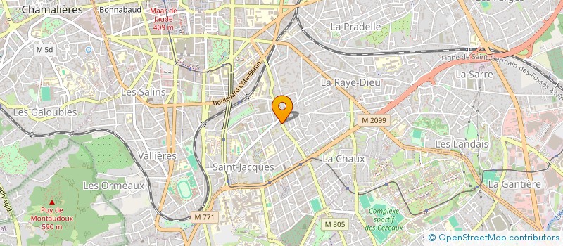 localisation de l'entreprise W.G.X.  CLERMONT-FERRAND