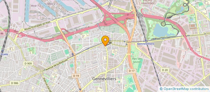 localisation de l'entreprise W.H.R CONNECT à GENNEVILLIERS
